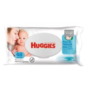 Toallitas Huggies Puro y Natural x48 unid.